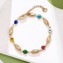 Load image into Gallery viewer, EVIL EYE VIRGENCITA BRACELET
